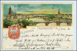 W4P23/ Frankfurt Am Main Grüße Aus Frankfurt 1897 Litho AK - Autres & Non Classés