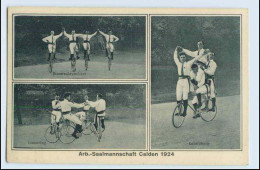 W0Q05/ Calden  Kassel Fahrrad-Artisten Kunstradfahrer ArbSaalmannschaft 1924  AK - Otros & Sin Clasificación