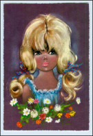 P2Q08/ Blondes Mädchen Mit Blumen Schöne Krüger AK Ca.1965 - Sonstige & Ohne Zuordnung