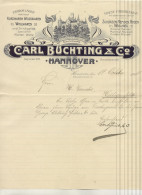 C433/ Brief Rechnung C. Büchting Hannover 1911 Bekleidung Hemden Hosen - Otros & Sin Clasificación