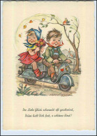 W6X51/ Hanitzsch AK Kinder Fahren Motorroller Ca. 1955 - Sonstige & Ohne Zuordnung