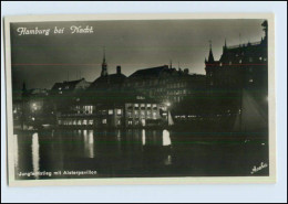 W7H72/ Hamburg Alsterpavillon Bei Nacht Foto AK Ca.1935 - Mitte