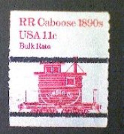 United States, Scott #1905a, Used(o), 1984 Coil, Transportation Series: Caboose Of 1890s, 11¢, Red - Oblitérés