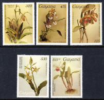 GUYANA - 1988 REICHENBACHIA ORCHIDS 29th ISSUE COMPLETE SET (5V) FIME MNH ** SG2314-2318 - Guyana (1966-...)