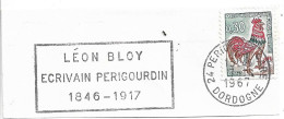 FRANCE. POSTMARK. WRITER LEON BLOY. PERIGUEUX. 1967 - 1961-....