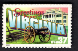 2017248605 2002  SCOTT 3741 (XX) POSTFRIS MINT NEVER HINGED - GREETINGS FROM AMERICA - VIRGINIA - Unused Stamps