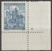 059/ Pof. 42; Corner Stamp, Wide Border, Plate Mark * - Ungebraucht