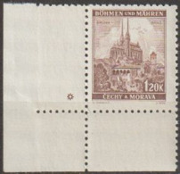 062/ Pof. 43; Corner Stamp, Wide Border, Plate Mark * - Ungebraucht