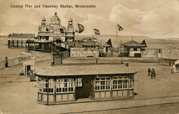 LANCS - MORECAMBE - CENTRAL PIER AND TRAMWAY SHELTER  La4443 - Andere & Zonder Classificatie