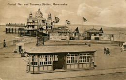 LANCS - MORECAMBE - CENTRAL PIER AND TRAMWAY SHELTER  La4443 - Otros & Sin Clasificación