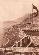 France 1934, Roquebrune-Cap-Martin, Vue Générale, Stampa, Vintage Print - Estampes & Gravures