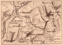 France 1934, Col De Very, Favray, Belleville, Mappa Geografica Vintage Map - Estampes & Gravures