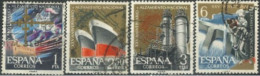 SPAIN - 1961 - 25th ANNIVERSARY OF NATIONAL UPRISING STAMPS SET OF 4, # 994,998/99, & 1001, USED. - Usati