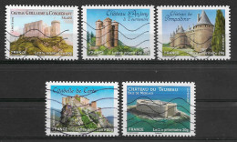 France 2012  Oblitéré Autoadhésif  N° 714 - 718 - 719 - 720  - 725   -   Chateaux Et Demeures Historiques ( I ) - Used Stamps