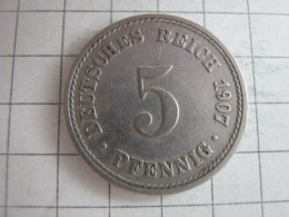 Germany 5 Pfennig 1907 A - 5 Pfennig