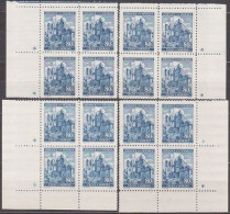 086/ Pof. 42; Corner 4-block Miniature, Plate Marks + - Ongebruikt