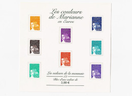 France Année 2002 Bloc Feuillet Yvert Tellier N° BF 44 Les Couleurs De Marianne En Euros - Mint/Hinged