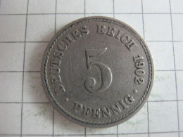 Germany 5 Pfennig 1902 A - 5 Pfennig