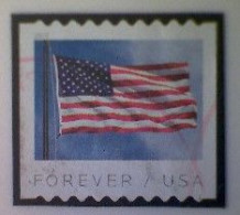 United States, Scott #5342, Used(o) Coil, 2019, Flag Definitive, (55¢) - Used Stamps