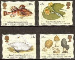 GRAN BRETAÑA 1992 - UK - FAUNA - FLORA - THE LINNEAN SOCIETY - YVERT 1293/1296** - Otros & Sin Clasificación