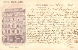 73849432 Berlin Hotel Stadt Coeln Deutsche Reichspost Berlin - Otros & Sin Clasificación