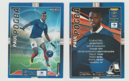 4 Cartes Panini Collection Carrefour Coupe Du Monde Football 2014 Raphael Varane Et Paul Pogba - Other & Unclassified