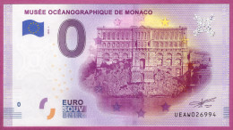 0-Euro UEAW 2020-1 MUSÉE OCÉANOGRAPHIQUE DE MONACO - Private Proofs / Unofficial