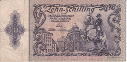 BILLETE DE AUSTRIA DE 10 SCHILLING DEL AÑO 1950 (BANKNOTE) - Austria