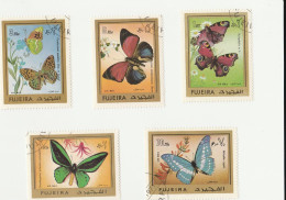 Fujeira Lot 10 Timbres Les Papillons - Année 1972 - Mi 1326A à 1330Aannée 1971 - Mi 783 - 784A - 781A - 782A - PA 70A - Fujeira