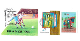 Collection De 7 BF Oblitérés.(football,voilier,kangourou,crustacés,Philexfrance,) - Laos