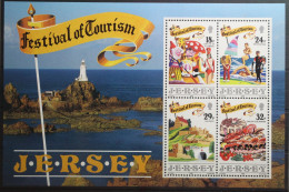 Großbritannien Jersey Block 5 Mit 516-519 Postfrisch #UP537 - Jersey