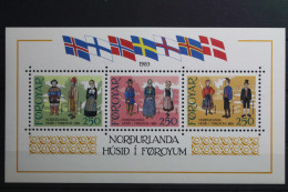 Färöer Inseln Block 1 Mit 90-92 Postfrisch #UP523 - Faroe Islands
