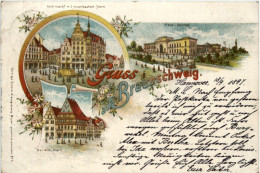 Gruss Aus Braunschweig - Litho 1897 - - Braunschweig