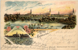 Gruss Aus Hamburg - Litho - Andere & Zonder Classificatie