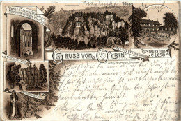 Gruss Vom Oybin - Litho - Vorläufer 1892 - Oybin