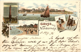 Gruss Aus Norderney - Litho 1896 - Norderney