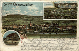 Grussaus Oppenweiler - Litho - Waiblingen