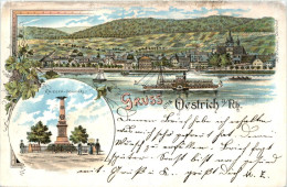 Gruss Aus Oestrich - Litho - Oestrich-Winkel