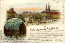 Gruss Aus Dresden - Litho - Dresden