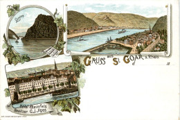 Gruss Aus St. Goar - Litho - St. Goar