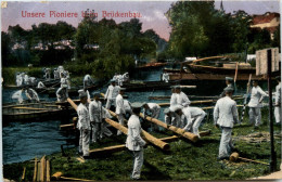 Unsere Pioniere Beim Brückenbau - Guerra 1914-18