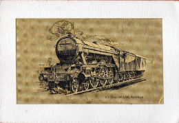 LNER Class A3 2750 Papyrus -Reflective Gold Print (140mm X 85mm) Mounted On White Card (170mm X120mm) - Trains