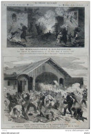 Le Bombardement à Roustchouck - Les Grévistes Aux États-Unis (Pittsbourg)  - Page Original  1877 - Historische Documenten