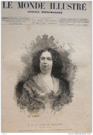 S. M. La Reine De Hollande, Décédée à La Haye -  Page Original 1877 - Historische Documenten