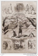 Théâtre De La Porte-Saint-Martin - "les Exilés" - Drame Par M. Eugène Nus - Page Original 1877 - Historische Documenten