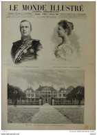 Le Château De Loo - Hollande - Page Original - Alte Seite 1877 - Historische Documenten