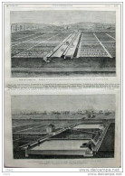 Plaine De Gennevilliers - Reservoir Et Canaux - Page Original - 1877 - Historische Documenten