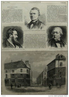 L'ancien Café De La Rotonde, Rue Hautefeuille - Francois Brame - Sir Walter Bagehot - Jeanron - Page Original 1877 - Historical Documents