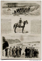 Le Lieutenant Zubovitz Traversant Le Danube à Cheval - Page Original  1877 - Documents Historiques