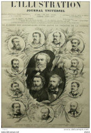 Le Jury De Peinture - Cabanel - Hébert - Bouguereau - Laurent - Lefebvre - Henner - Dubufe - Page Original 1877 - Documents Historiques